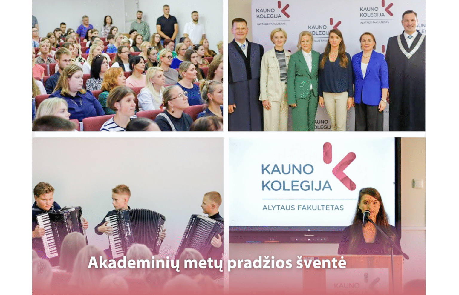 Kauno kolegijos Alytaus fakultete naujieji akademiniai metai prasidėjo rugsėjo 2 d. iškilminga švente, kurioje dalyvavo garbingi svečiai, studentai bei visa fakulteto bendruomenė