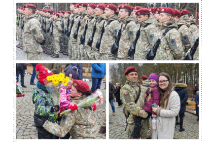 Prisiekusius karius savanorius sveikino šeimos, artimieji, draugai.