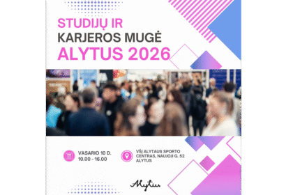 Alytaus sporto centre vyks pirmoji Pietų Lietuvoje Studijų ir karjeros mugė 2026